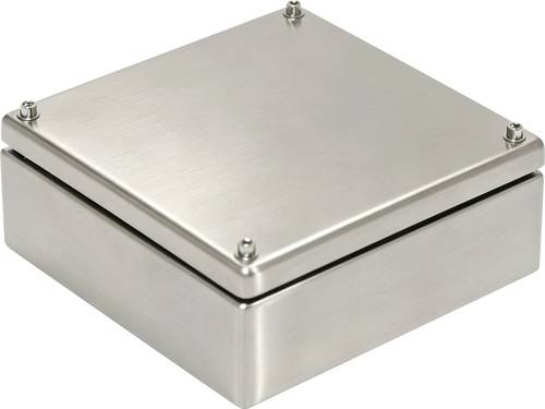 TRU COMPONENTS TC-SSH202008 Klemmenkasten 200 x 200 x 80 Edelstahl Hellgrau 1 St.