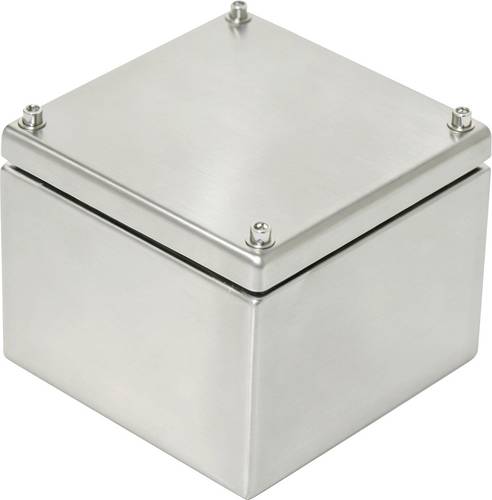 TRU COMPONENTS TC-SSH151512 Klemmenkasten 150 x 150 x 120 Edelstahl Hellgrau 1 St.