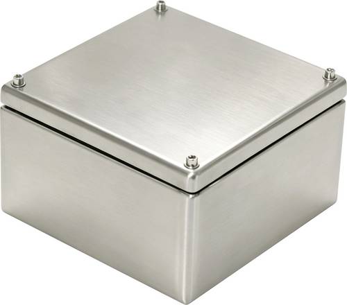 TRU COMPONENTS TC-SSH202012 Klemmenkasten 200 x 200 x 120 Edelstahl Hellgrau 1 St.
