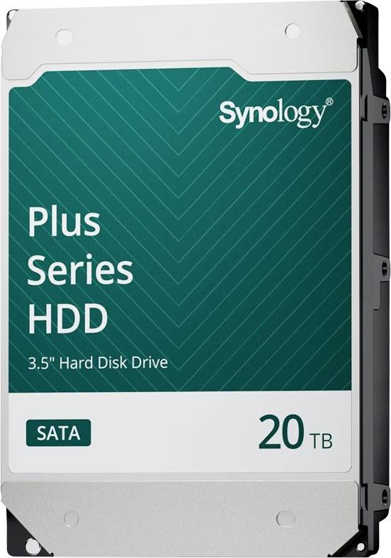 Synology Plus Serie HDD 3,5-Zoll SATA Festplatte, 20 TB Kapazität.