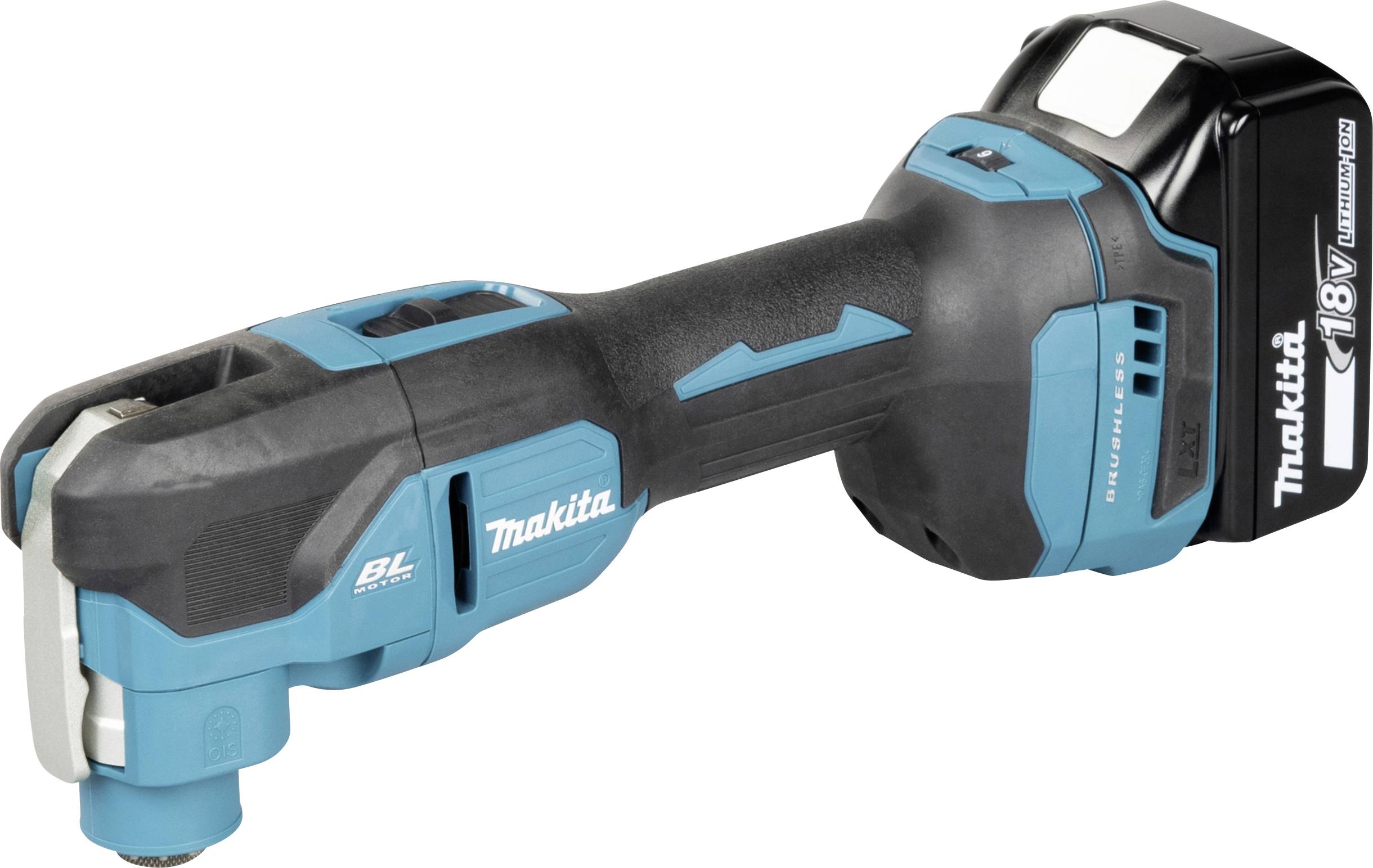 Kabelloses Makita-Winkelbohrgerät 18V, schwarz und teal, auf weißem Hintergrund gezeigt.