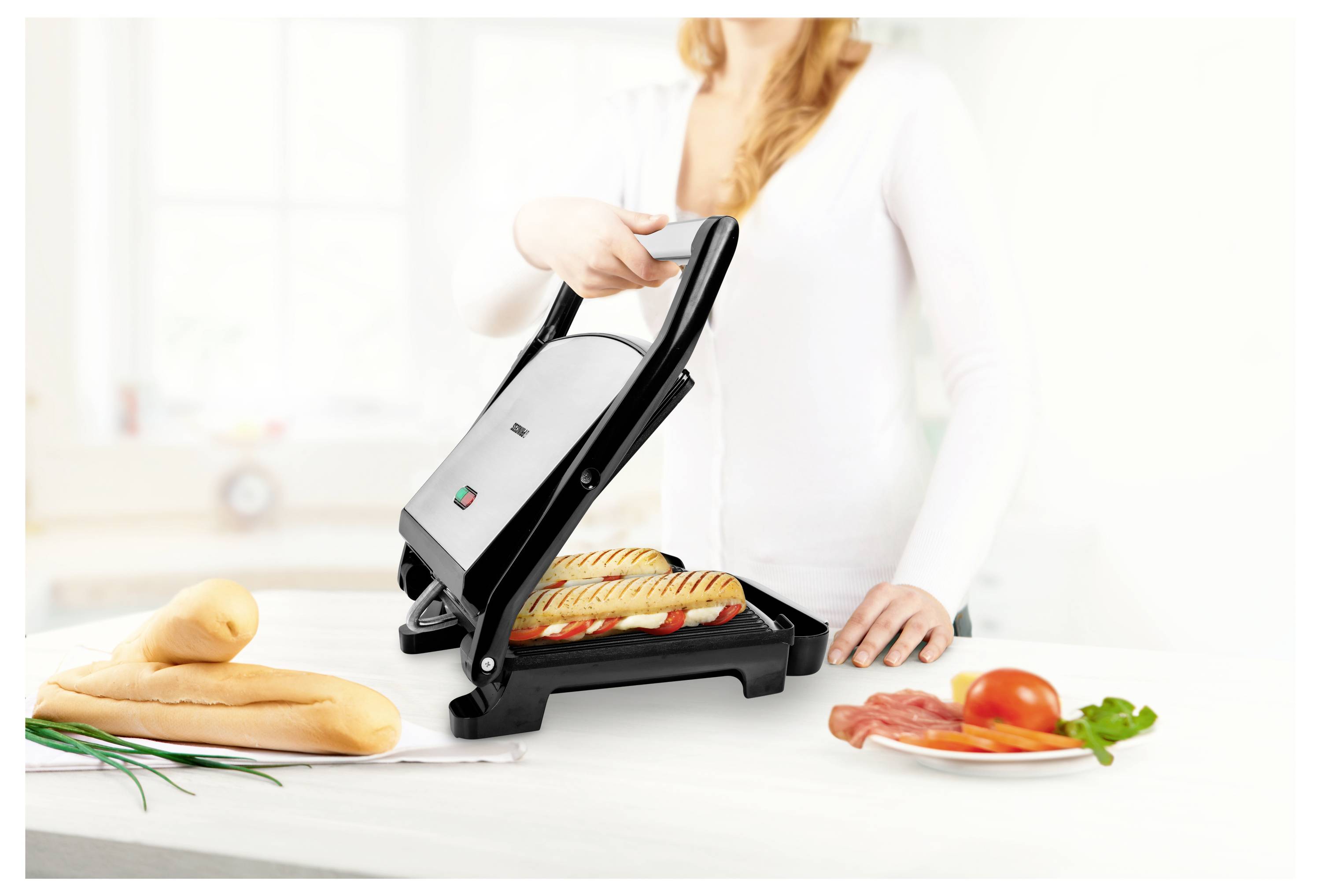 Princess Panini Grill Antihaftbeschichtung, Kontrollleuchte, mit Deckel, Überhitzungsschutz Schwarz