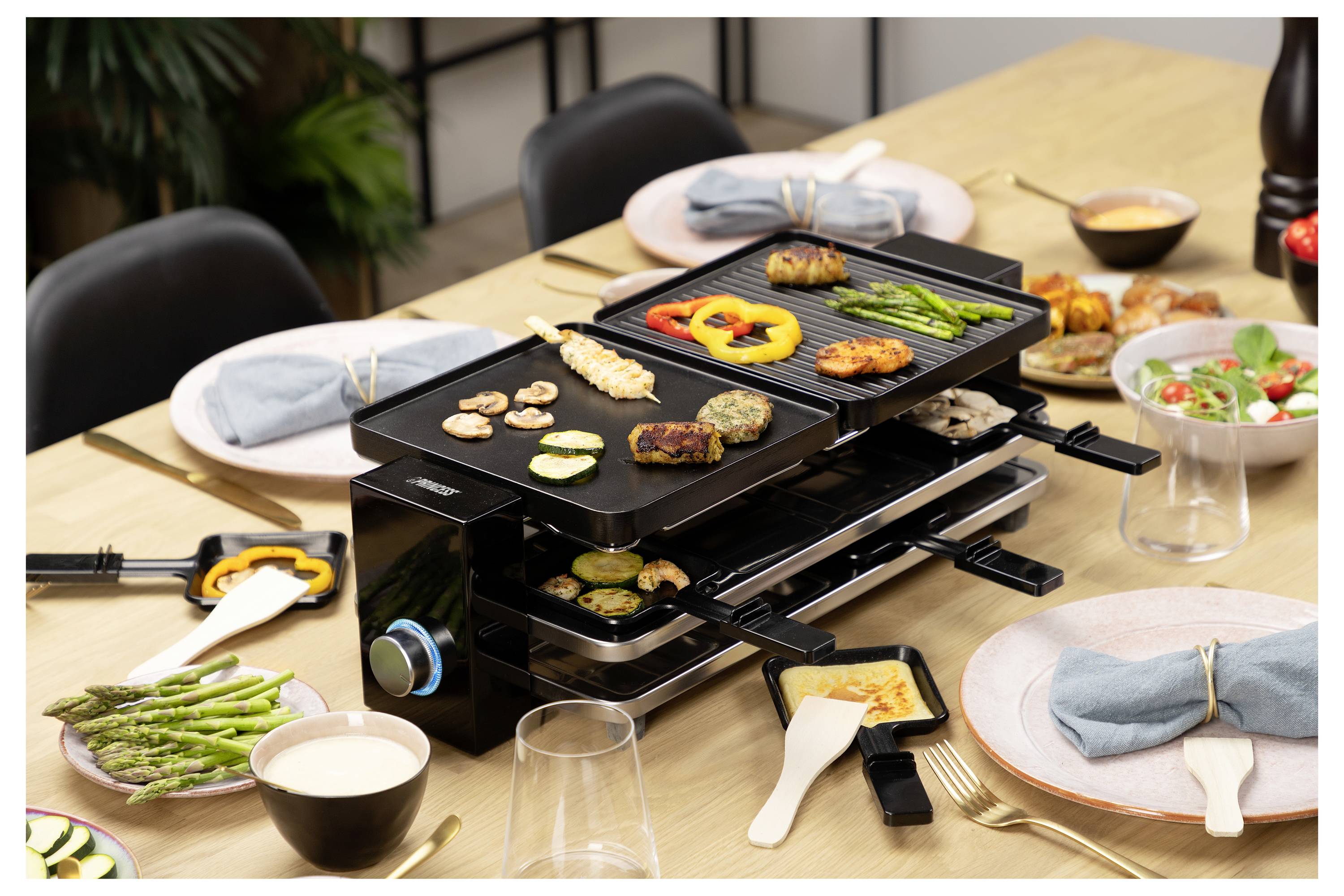 Princess 01.162925.01.001 Raclette 8Pfännchen Schwarz