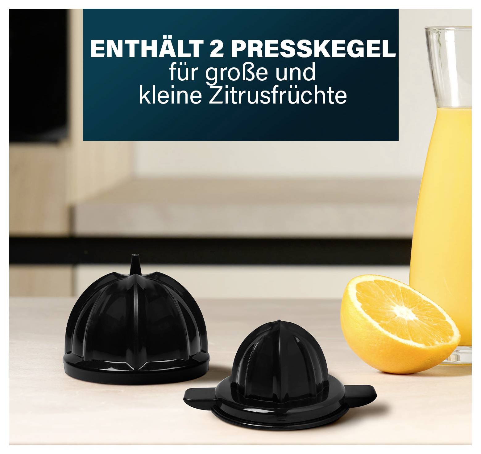 Princess Zitruspresse 201873 1000W direkter Saftauslauf, mit Entsafter, spülmaschinenfest Metall, Schwarz