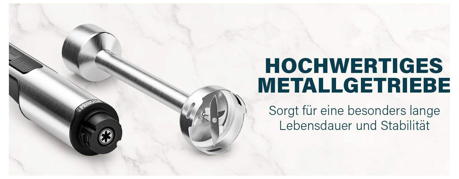 HOCHWERTIGES METALLGETRIEBESorgt für eine besonders lange Lebensdauer und Stabilität.