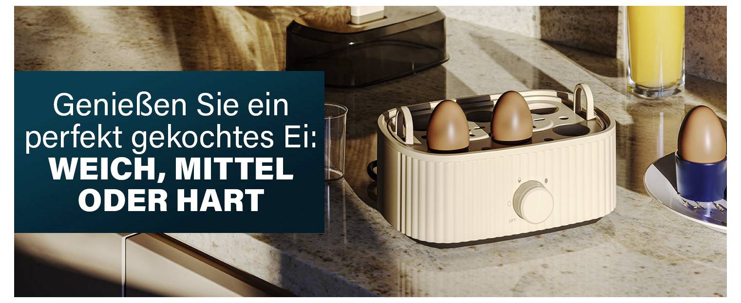 Genießen Sie ein perfekt gekochtes Ei: WEICH, MITTEL ODER HART