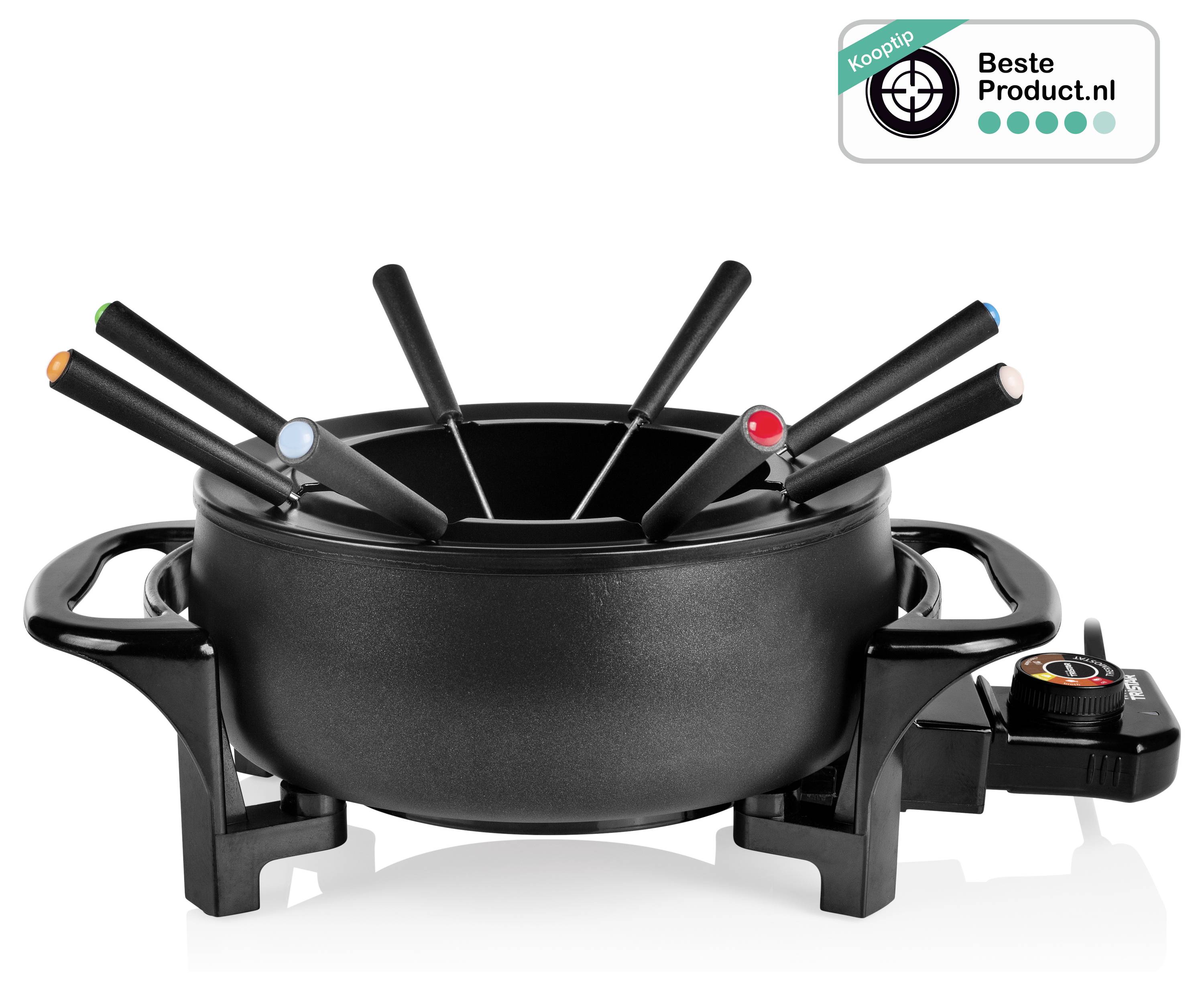 Black Tristar elektrischer Bartschneider mit verstellbarem Längenschalter und Kammschutz auf weißem Hintergrund.