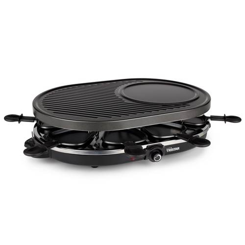 Tristar RA-2996 Raclette 8 Pfännchen, Antihaftbeschichtung Schwarz