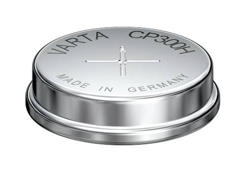 Eine silberne VARTA CP30H Knopfbatterie mit der Aufschrift 