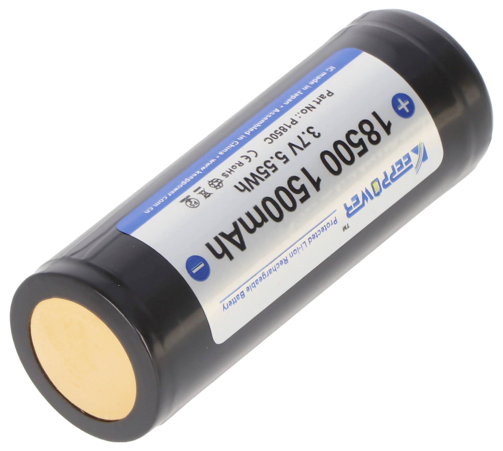Keeppower Spezial-Akku 18500 Li-Ion 3.7V 1500 mAh 1St.