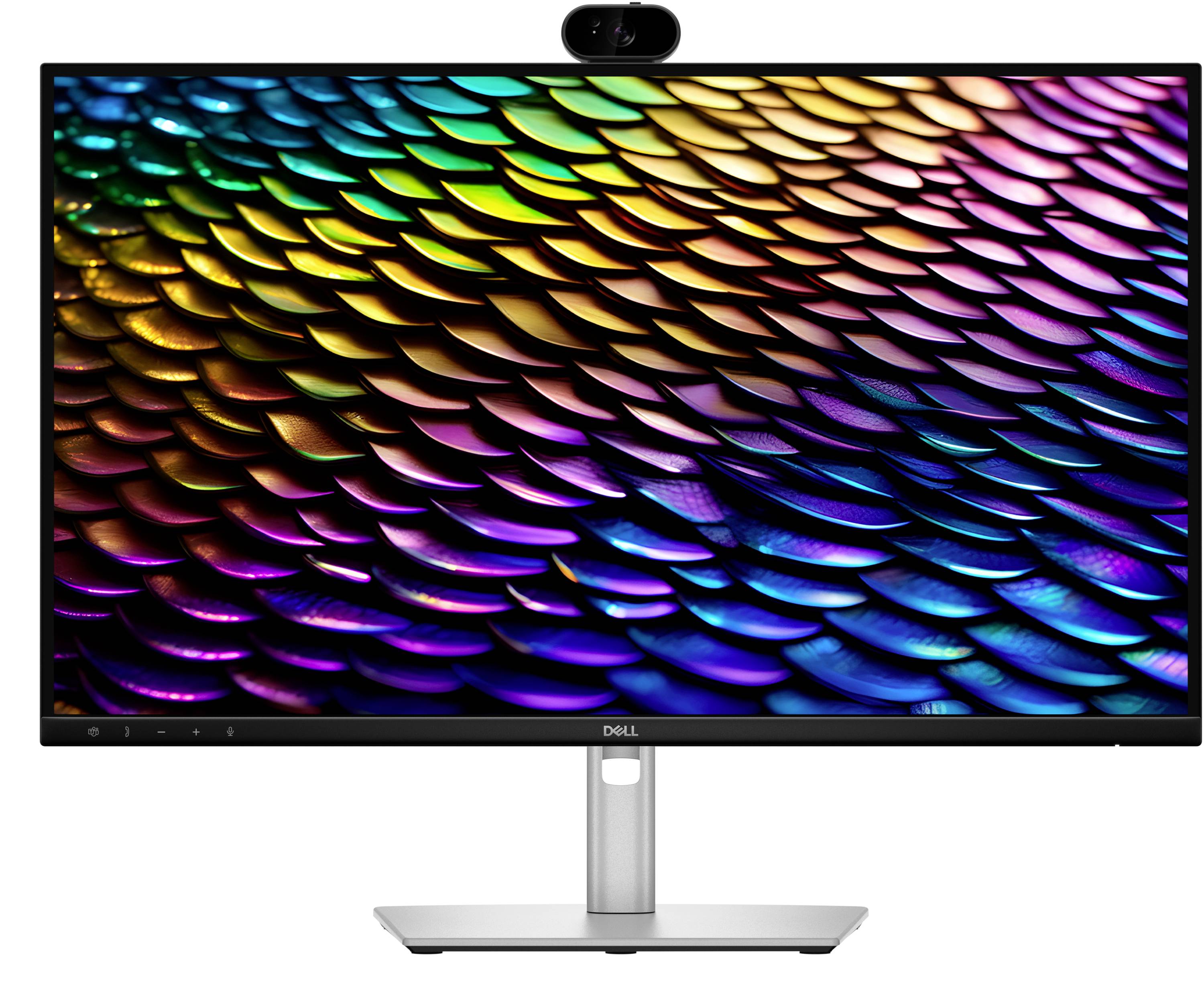 BenQ-Monitor zeigt ein Nahaufnahmebild eines menschlichen Gesichts mit einer transluzenten Benutzeroberfläche überlagert, auf einem weißen Ständer vor weißem Hintergrund.