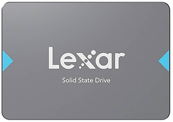 Graues Lexar-Solid-State-Drive mit der Bezeichnung 