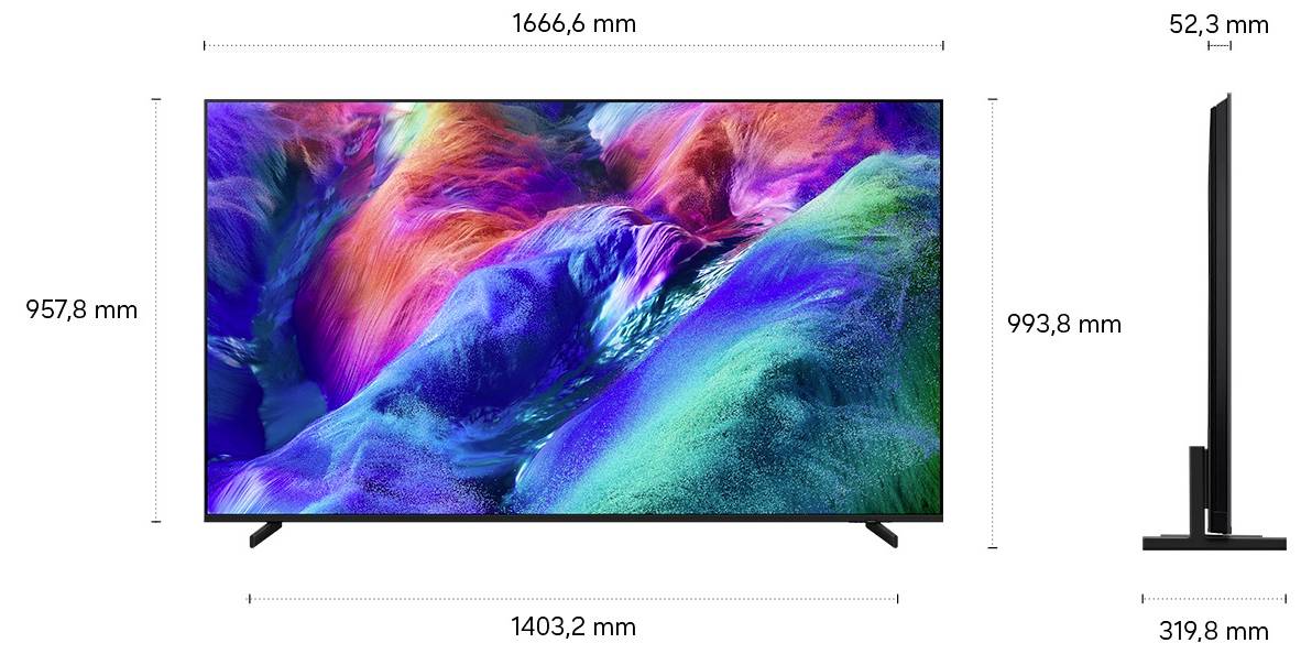 Samsung GMR75R85 LED-TV 189 cm 75 Zoll EEK E (A - G) CI+, DVB-C, DVB-S2, DVB-T2, Smart TV, UHD, WLAN Schwarz