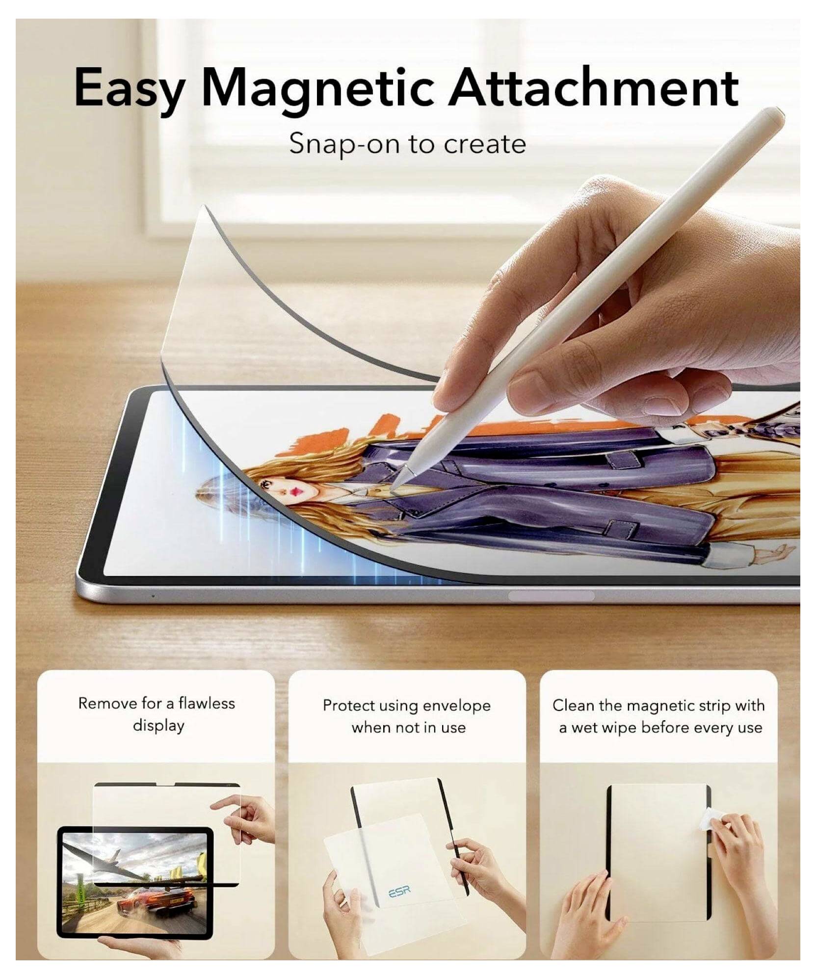 ESR Paper-Feel Displayschutzfolie Apple iPad Pro 11" 1 St. 1E0960103
