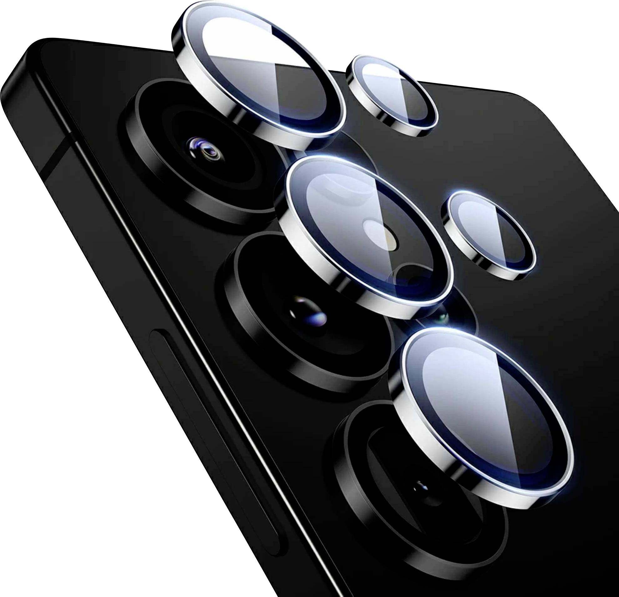 Nahaufnahme einer Smartphone-Rückkamera mit fünf Linsen, die das Multi-Kamera-Design hervorhebt.