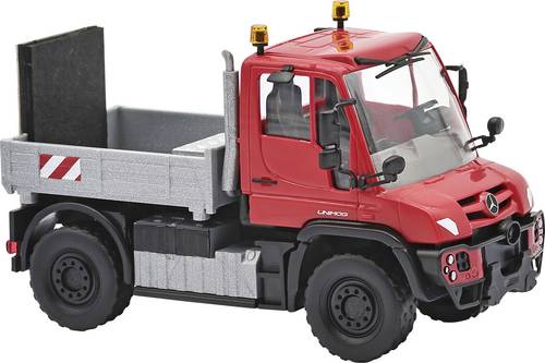 Busch 50937 H0 LKW Modell Mercedes Benz Unimog U430, Schwertransportbegleitung