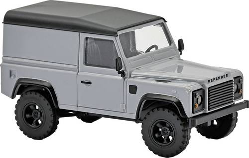Busch 54356 H0 PKW Modell Land Rover Defender 90 Kastenwagen, Silbergrau