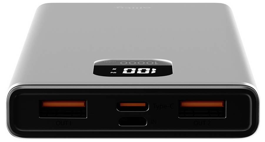 Allity APB-100 Powerbank 10000 mAh Quick Charge, USB PD LiPo USB-C®, USB-A Grau