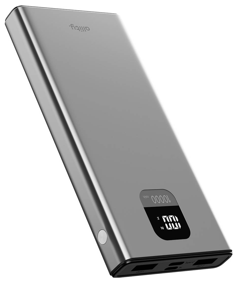 Allity APB-100 Powerbank 10000 mAh Quick Charge, USB PD LiPo USB-C®, USB-A Grau