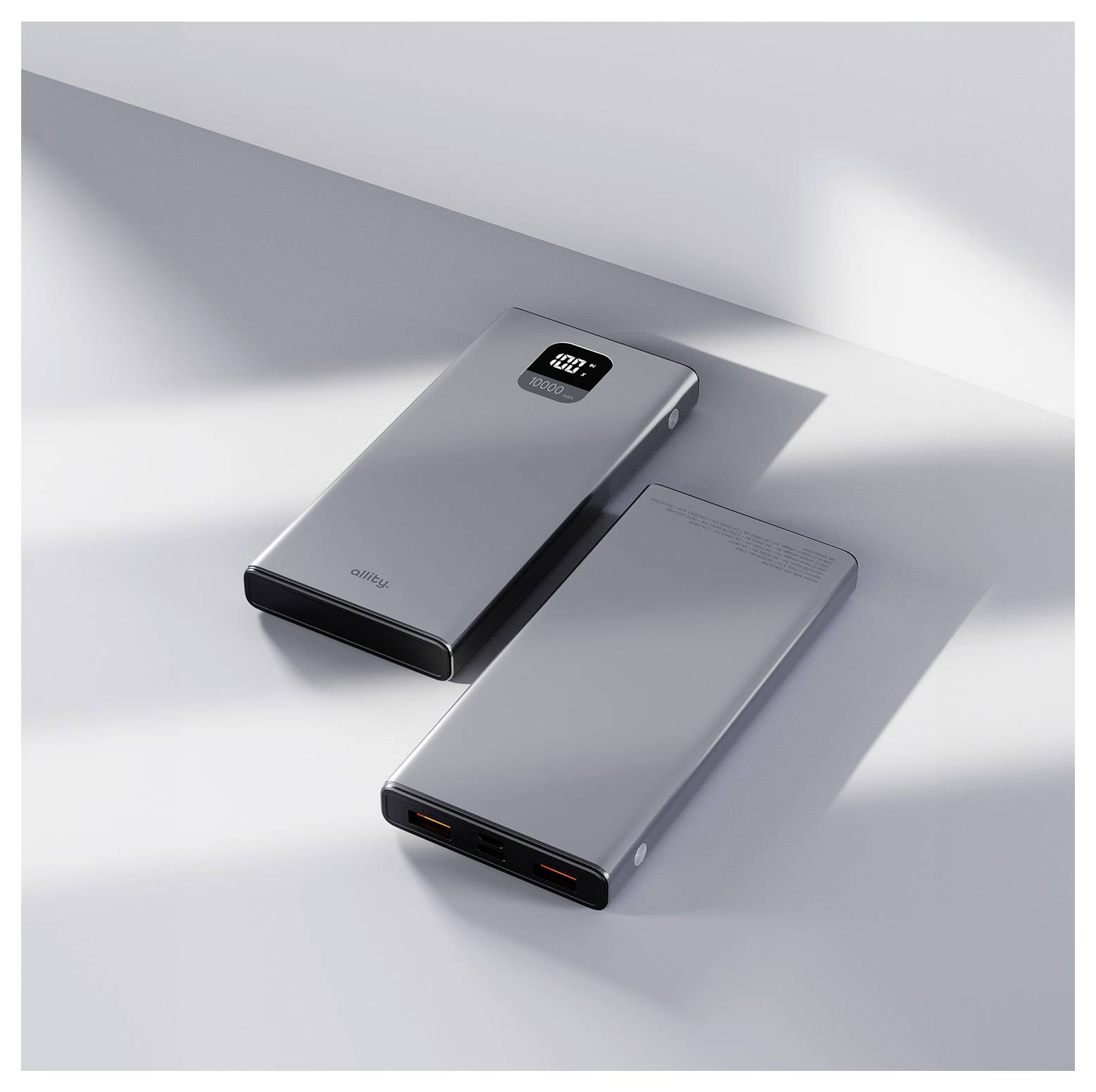 Allity APB-100 Powerbank 10000 mAh Quick Charge, USB PD LiPo USB-C®, USB-A Grau