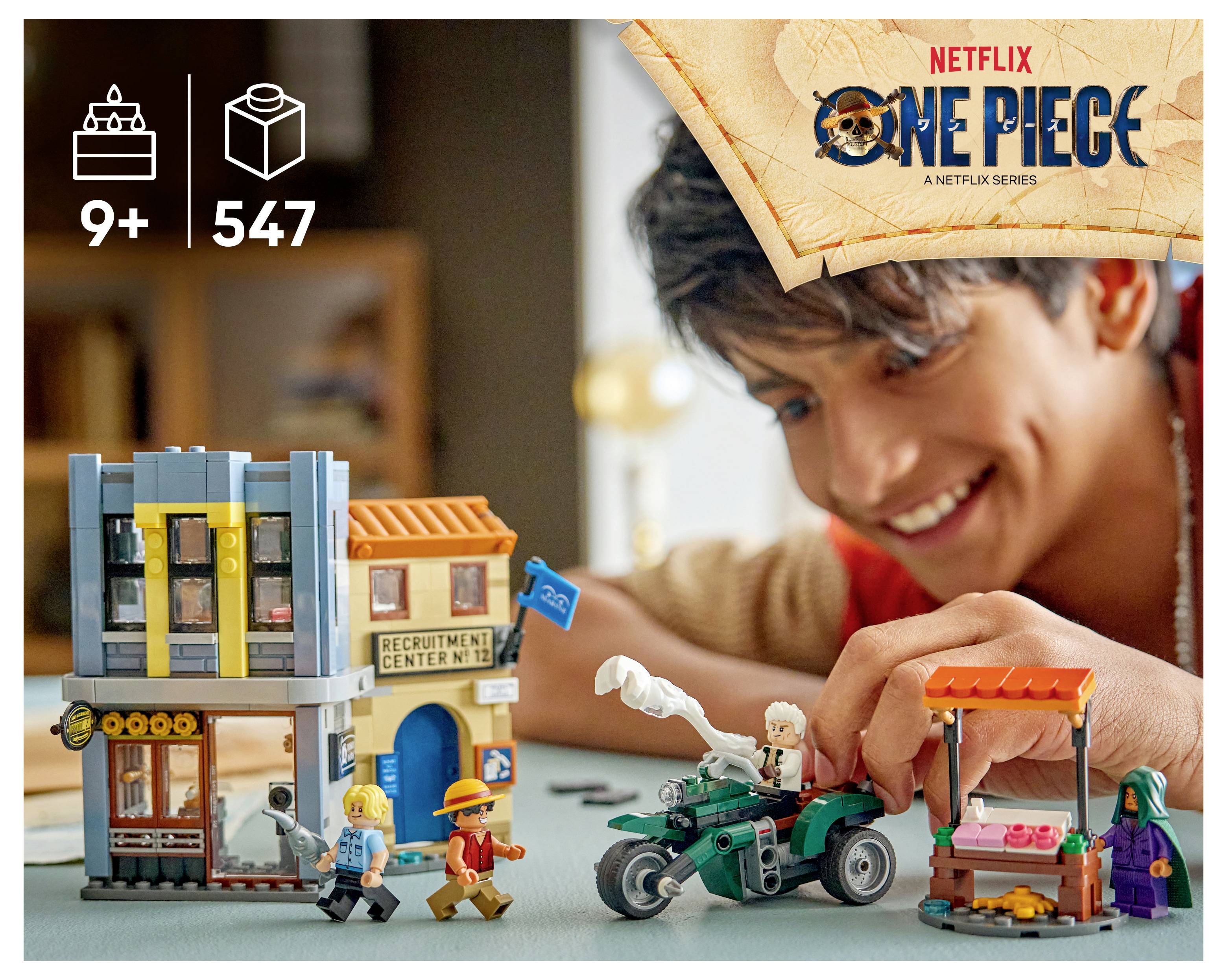 75642 LEGO® ONE PIECE Showdown mit Kapitän Smoker; Bau- und Spielset; Diorama zum Ausstellen; Geschenk für Kinder ab 9 Jahren; Minifiguren: Monkey