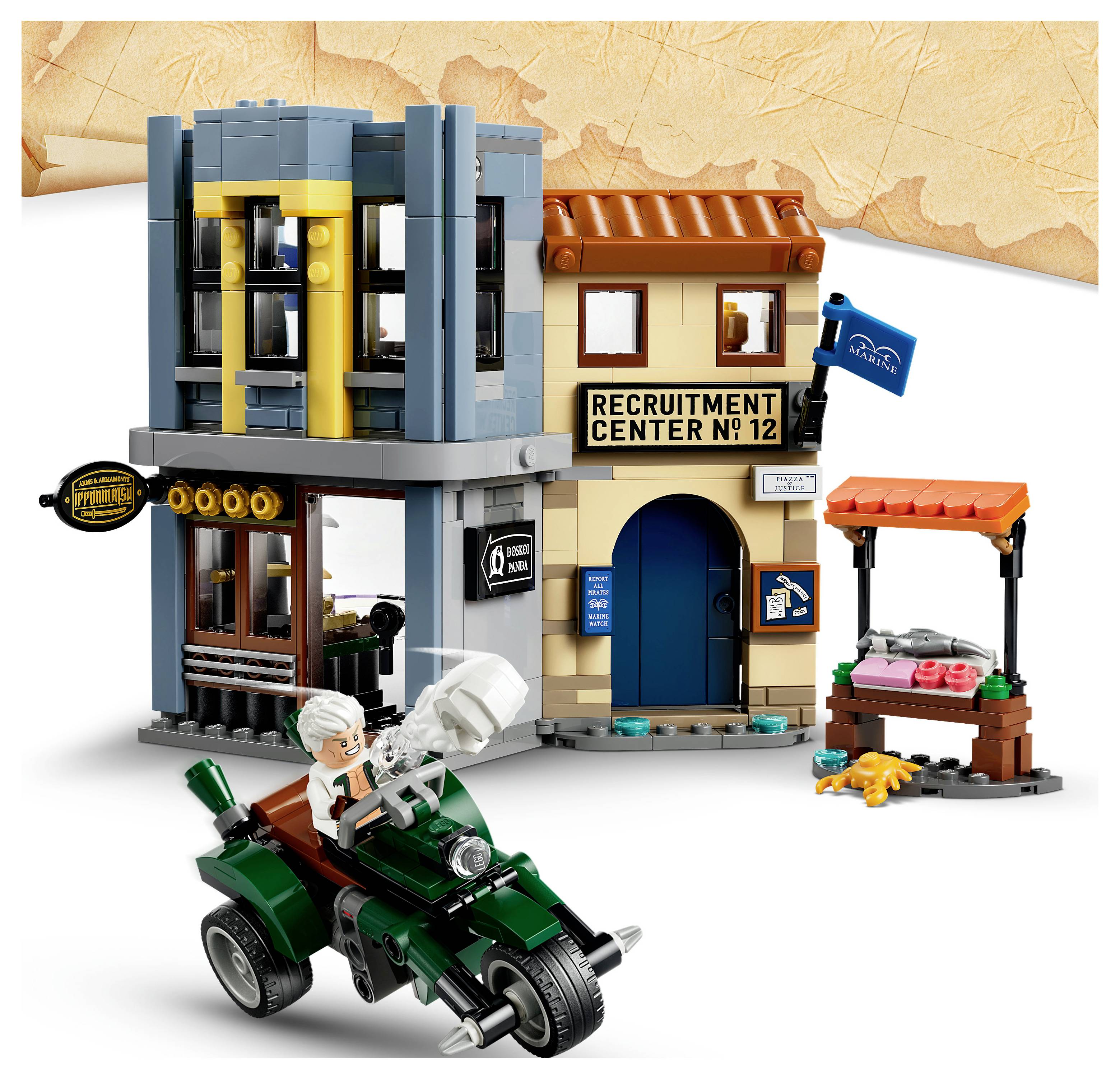 75642 LEGO® ONE PIECE Showdown mit Kapitän Smoker; Bau- und Spielset; Diorama zum Ausstellen; Geschenk für Kinder ab 9 Jahren; Minifiguren: Monkey