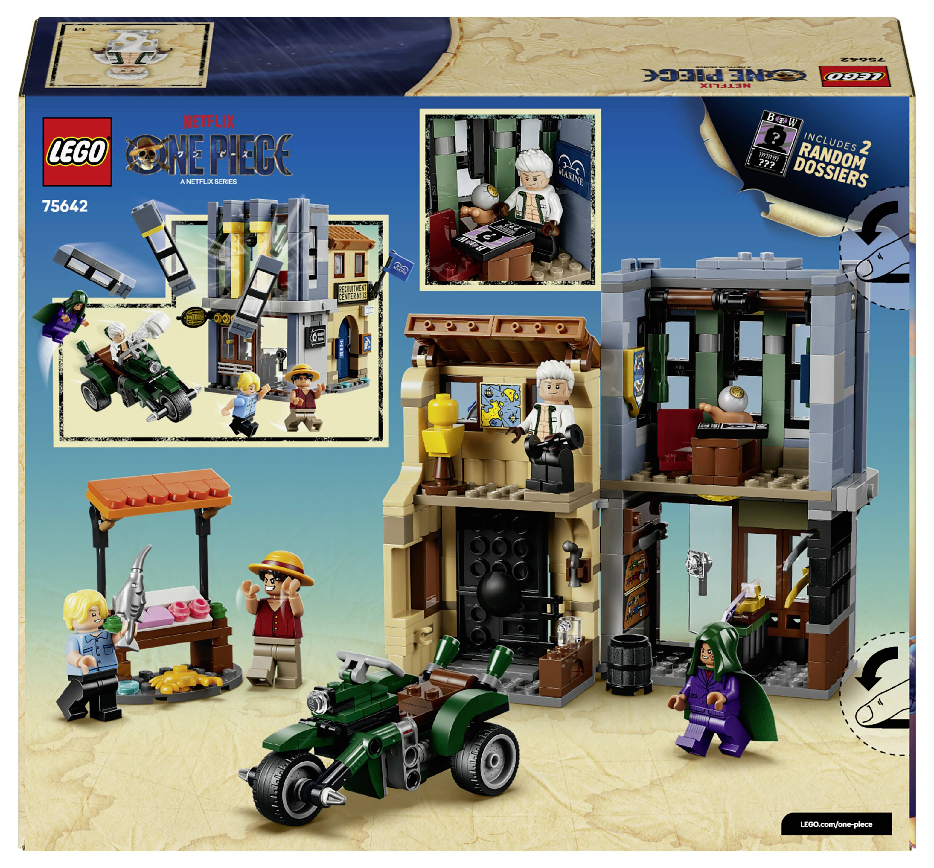 75642 LEGO® ONE PIECE Showdown mit Kapitän Smoker; Bau- und Spielset; Diorama zum Ausstellen; Geschenk für Kinder ab 9 Jahren; Minifiguren: Monkey