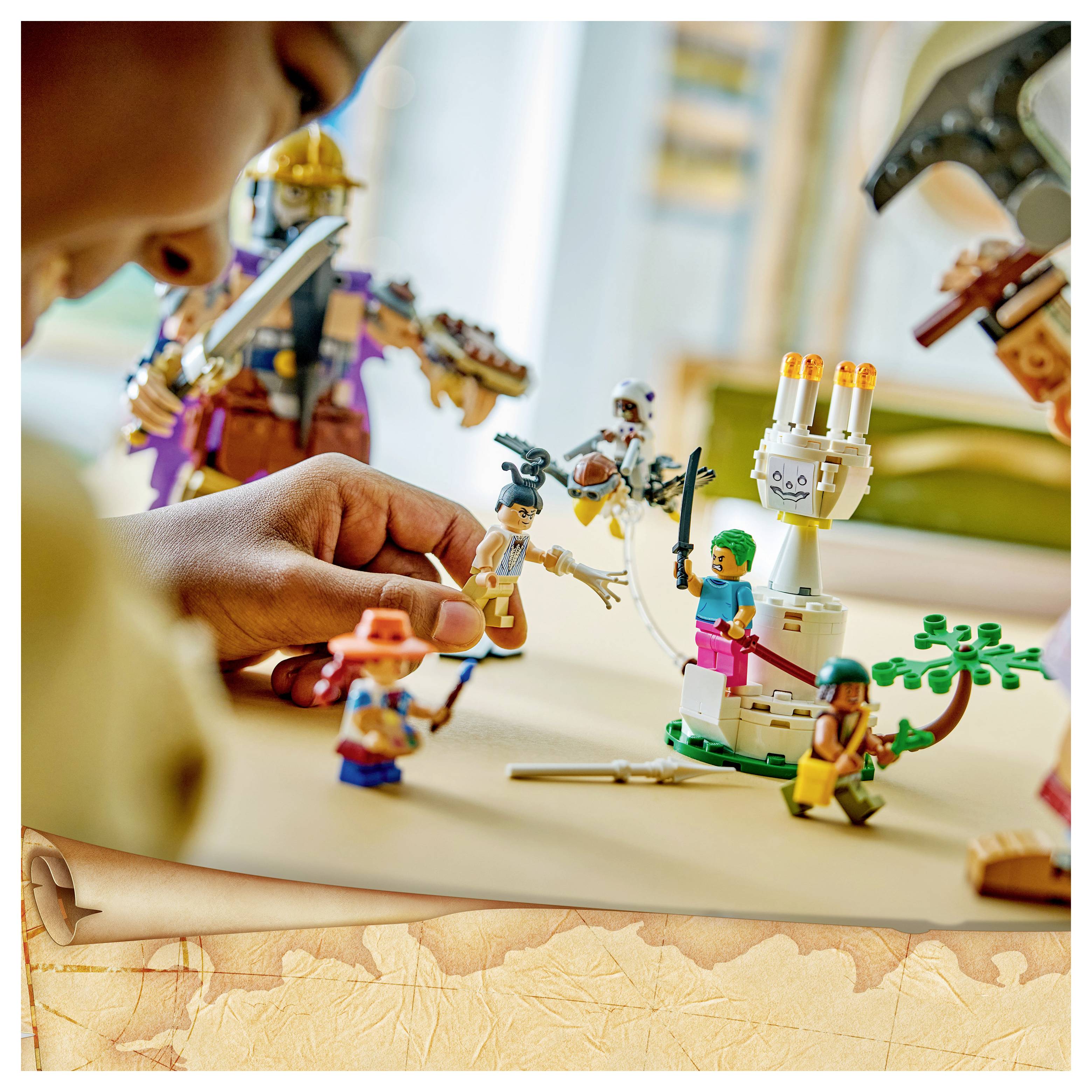 75644 LEGO® ONE PIECE Woogey vs. Boogey – Riesen aus Little Garden; Bauset mit 8 LEGO Figuren für Fans der ONE PIECE Realverfilmung; Geschenk für