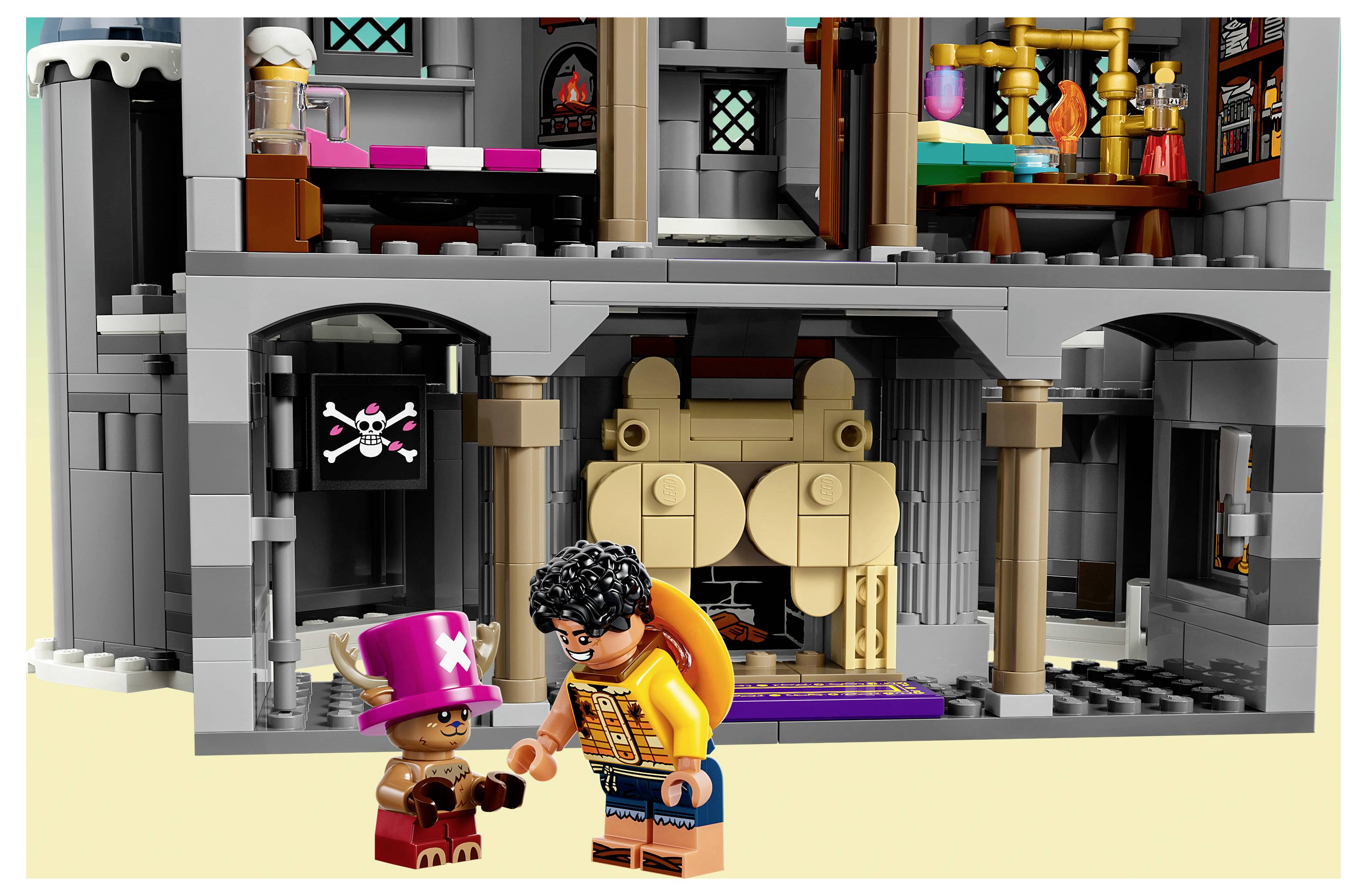 75645 LEGO® ONE PIECE Duell im Schloss Drumm; Spielzeug für Kinder ab 9 Jahren; Bauset mit mehrstöckigem Schloss und 6 Minifiguren; Geschenk für