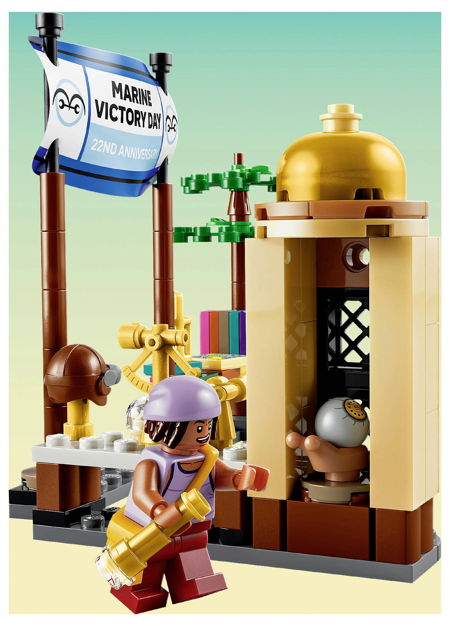 75646 LEGO® ONE PIECE Garps Marineschlachtschiff; Bauset mit 8 Minifiguren für Rollenspiele; Fanartikel zur Netflix-Realverfilmung von ONE PIECE; Ge