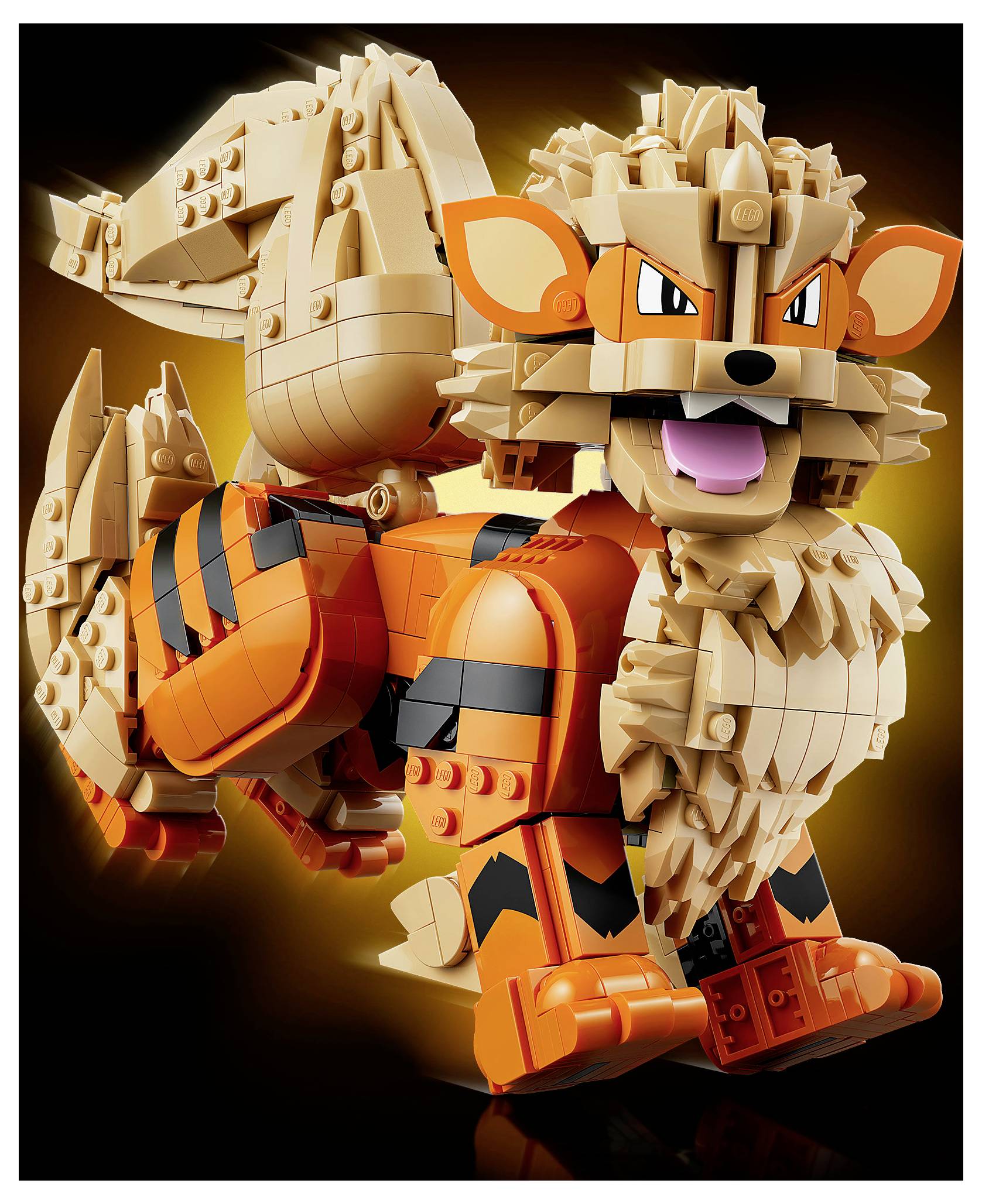 72160 LEGO® Pokémon Arkani; Bauset; baubare Figur mit beweglichen Körperteilen; bewegliche Pokémon-Figur; detailreiche Pokémon-Zimmerdeko; Sammle