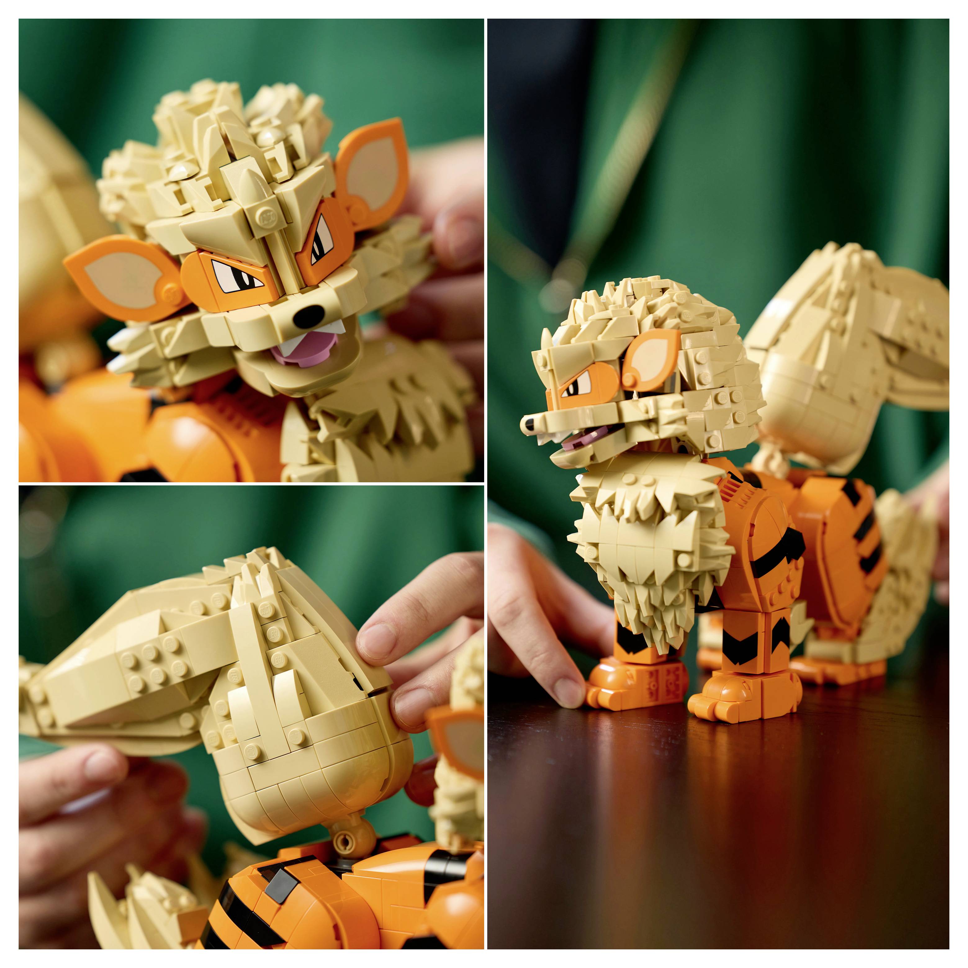 72160 LEGO® Pokémon Arkani; Bauset; baubare Figur mit beweglichen Körperteilen; bewegliche Pokémon-Figur; detailreiche Pokémon-Zimmerdeko; Sammle