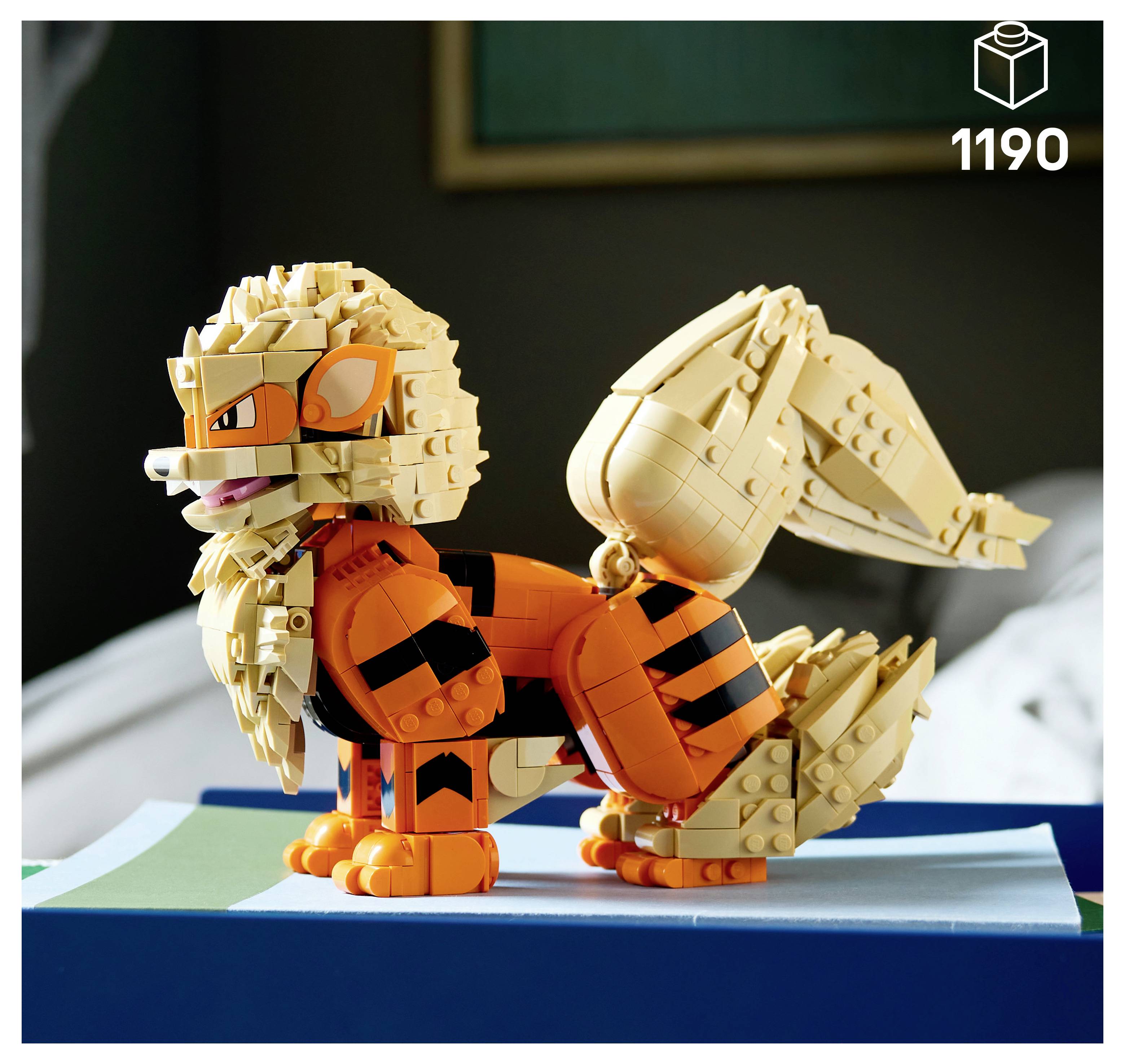 72160 LEGO® Pokémon Arkani; Bauset; baubare Figur mit beweglichen Körperteilen; bewegliche Pokémon-Figur; detailreiche Pokémon-Zimmerdeko; Sammle
