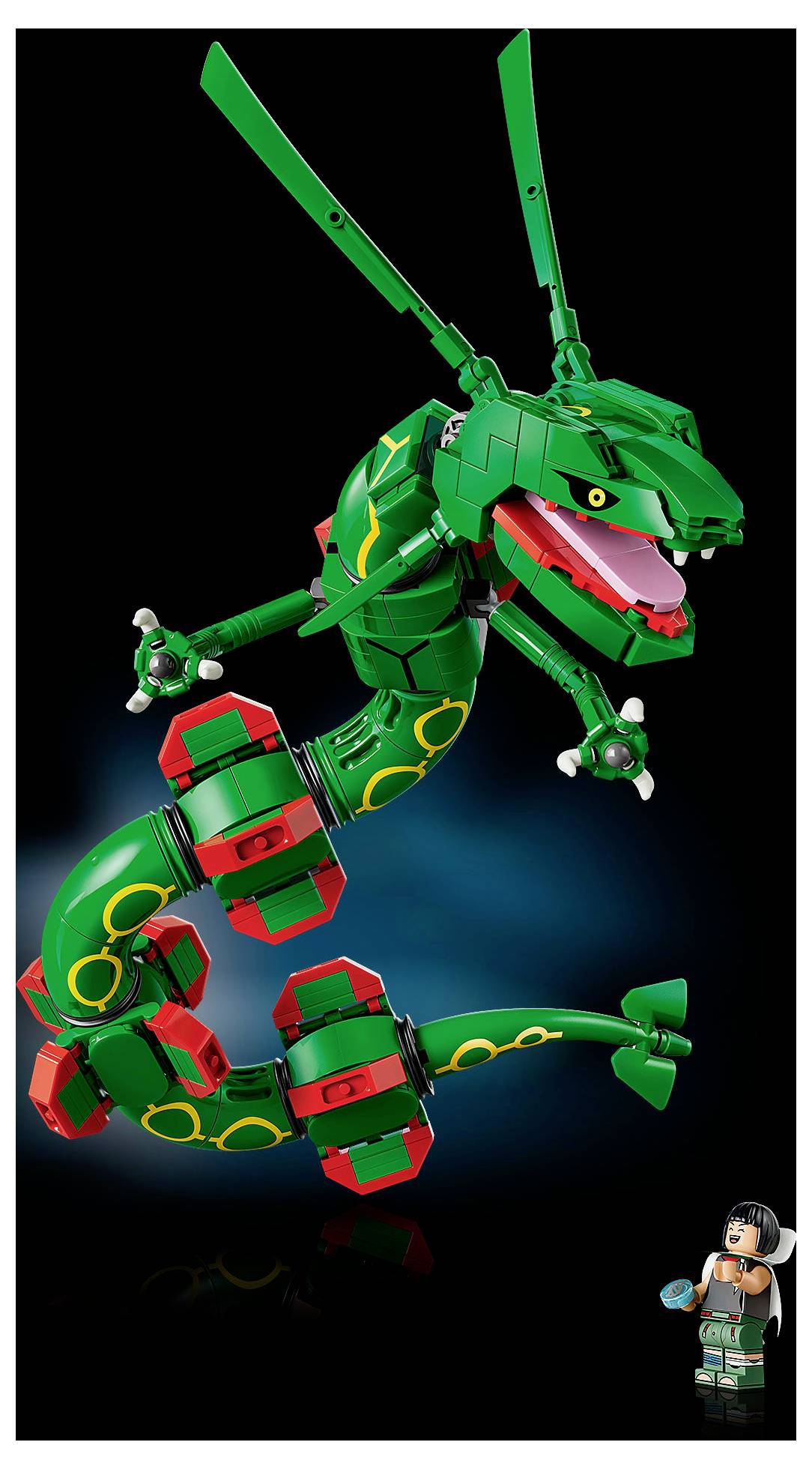 72168 LEGO® Pokémon Rayquaza; Bauset; bewegliche Charaktere; Flug- und Drachentyp; Pokémon-Zimmerdeko; Geschenk
