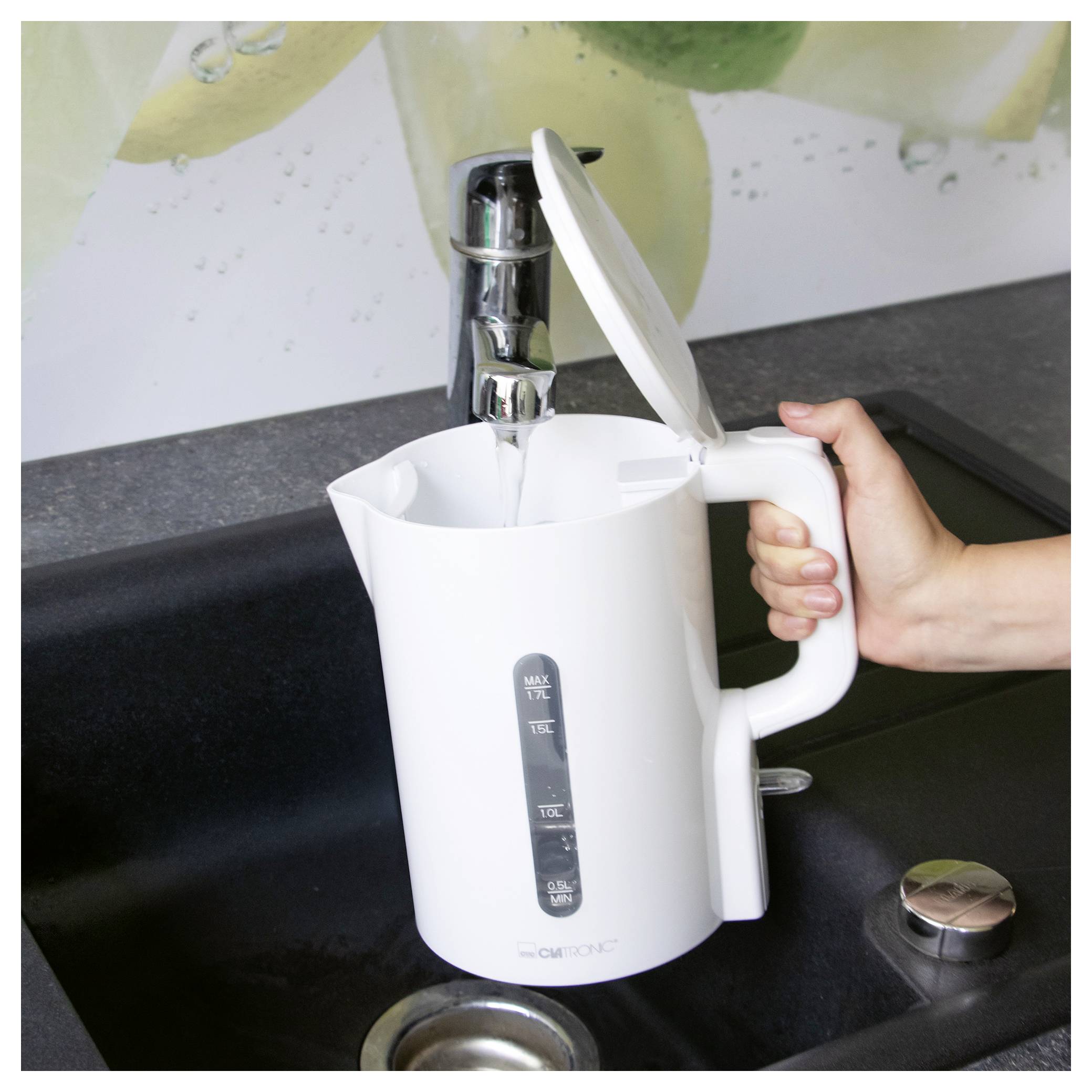Clatronic WK 3835 weiß Wasserkocher Weiß Fassungsvermögen: 1.7l