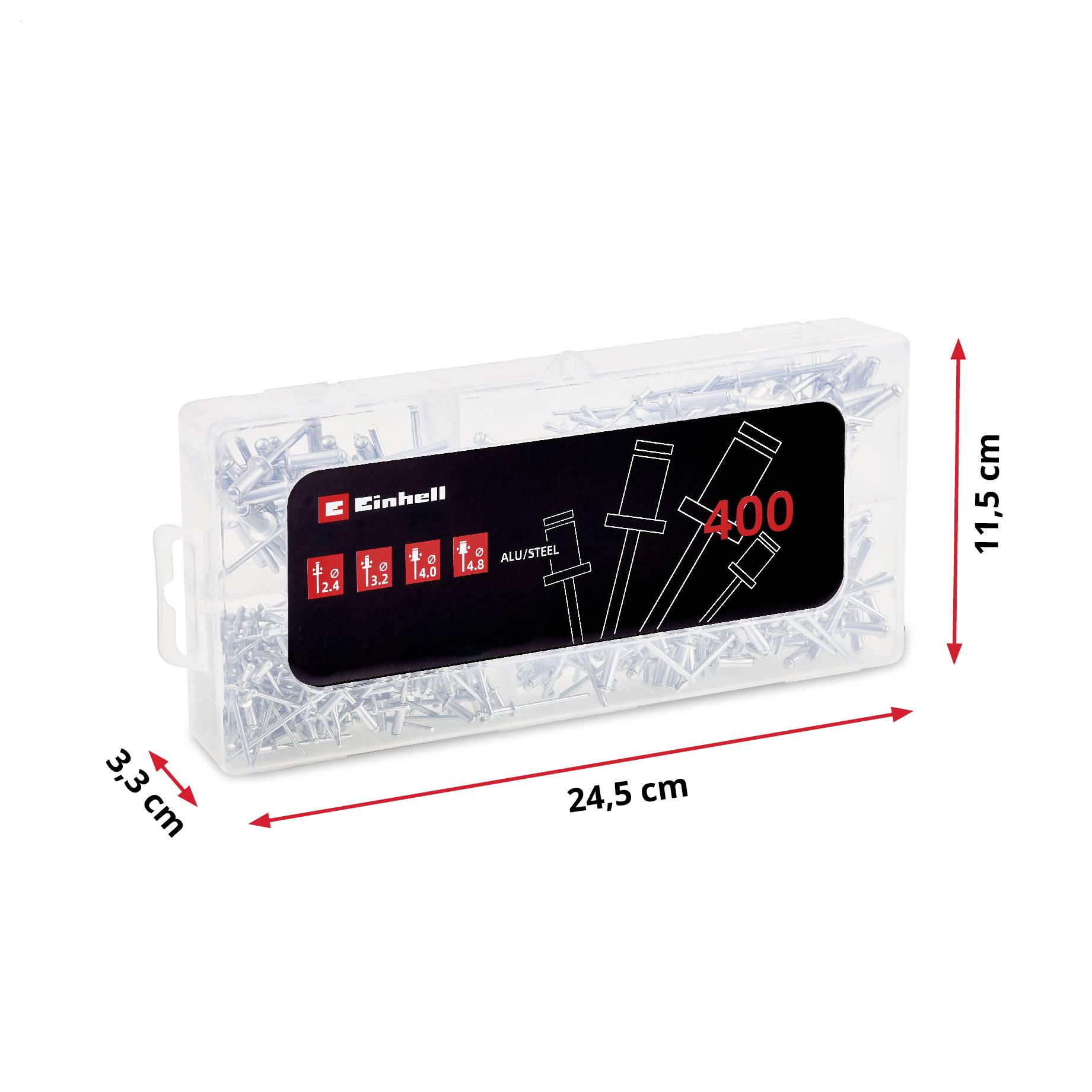 Einhell 461027 Blindniete Aluminium, Stahl Aluminium, Stahl Aluminium, Stahl 1 Set