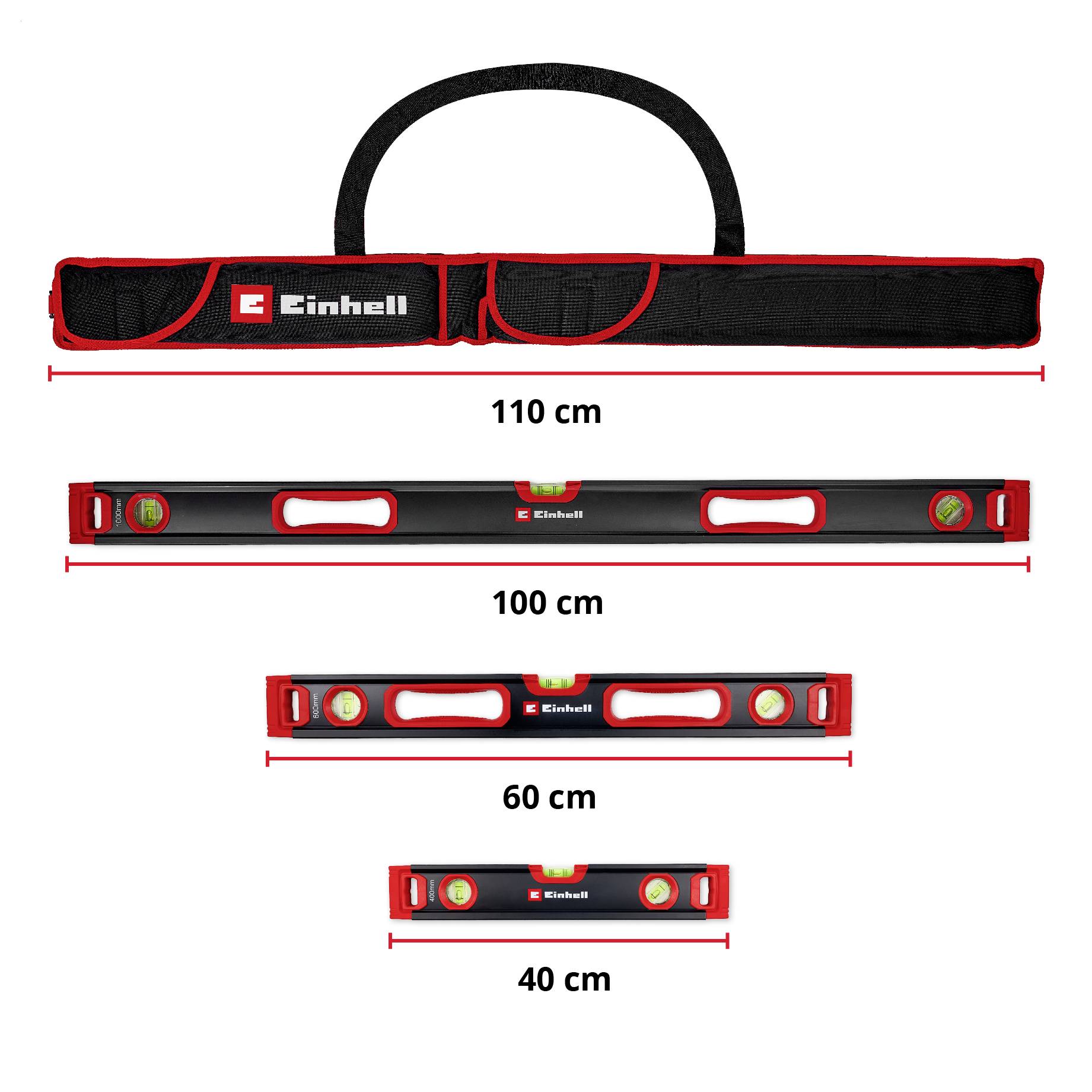 Einhell 65900 Wasserwaagen-Set 0.4°, 0.6° 0.50mm