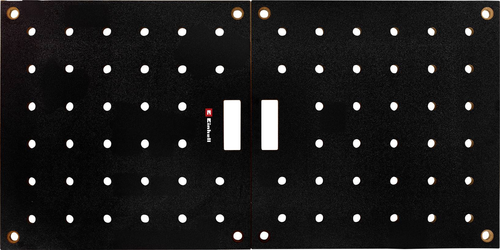 Nahaufnahme einer schwarzen LED-Gaming-Mausunterlage mit einem gepunkteten Lichtgitter und zentriertem Steuerbereich, der einen kleinen roten Indikator und zwei weiße vertikale Balken zeigt.