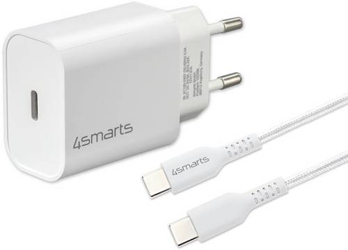 4Smarts USB Ladegerät 20 W USB-C® USB PD Weiß Innenbereich, Steckdose USB Power Delivery (USB-PD)