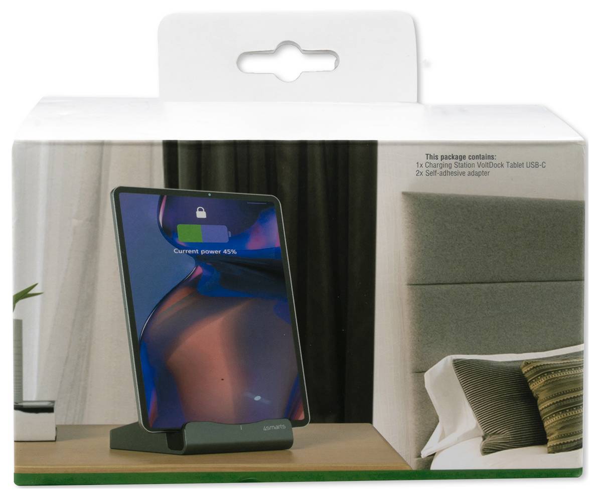 4Smarts Tischladestation 60W USB-C® Quick Charge 3.0, USB PD Grau Innenbereich USB Power Delivery (USB-PD)