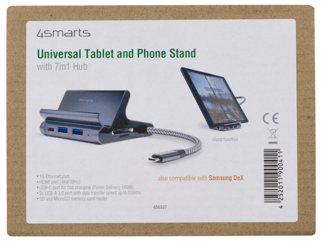 Verpackung für 4smarts „Universal Tablet and Phone Stand