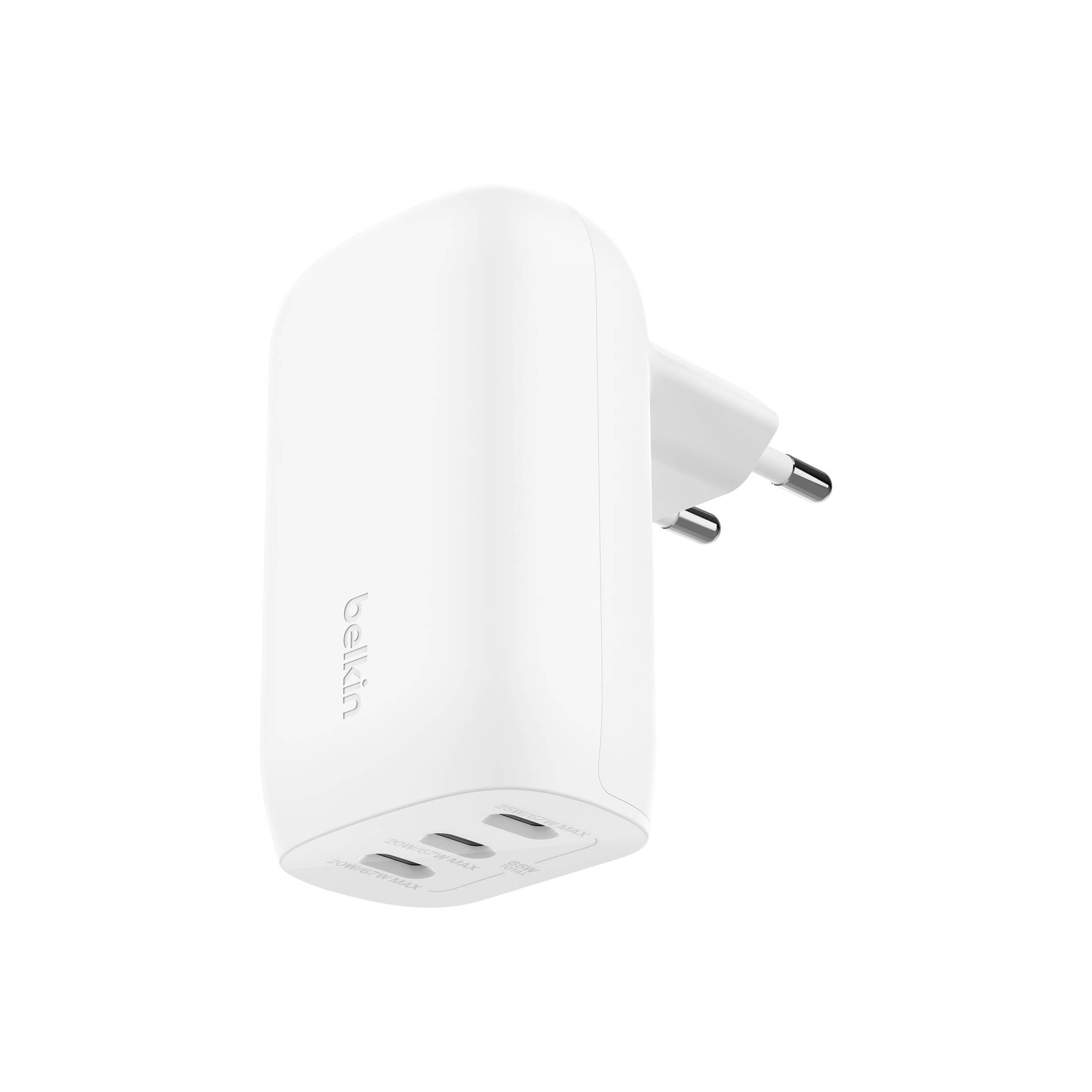 Belkin BoostCharge - Netzteil - PPS Technology - 67 Watt - 3.25 A - Power Delivery 3.1, PD 3.0, Fast Charge - 3