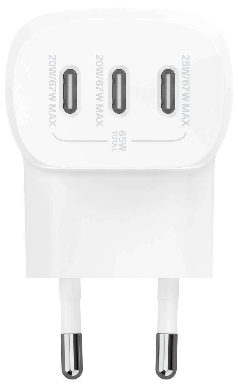 Belkin BoostCharge - Netzteil - PPS Technology - 67 Watt - 3.25 A - Power Delivery 3.1, PD 3.0, Fast Charge - 3