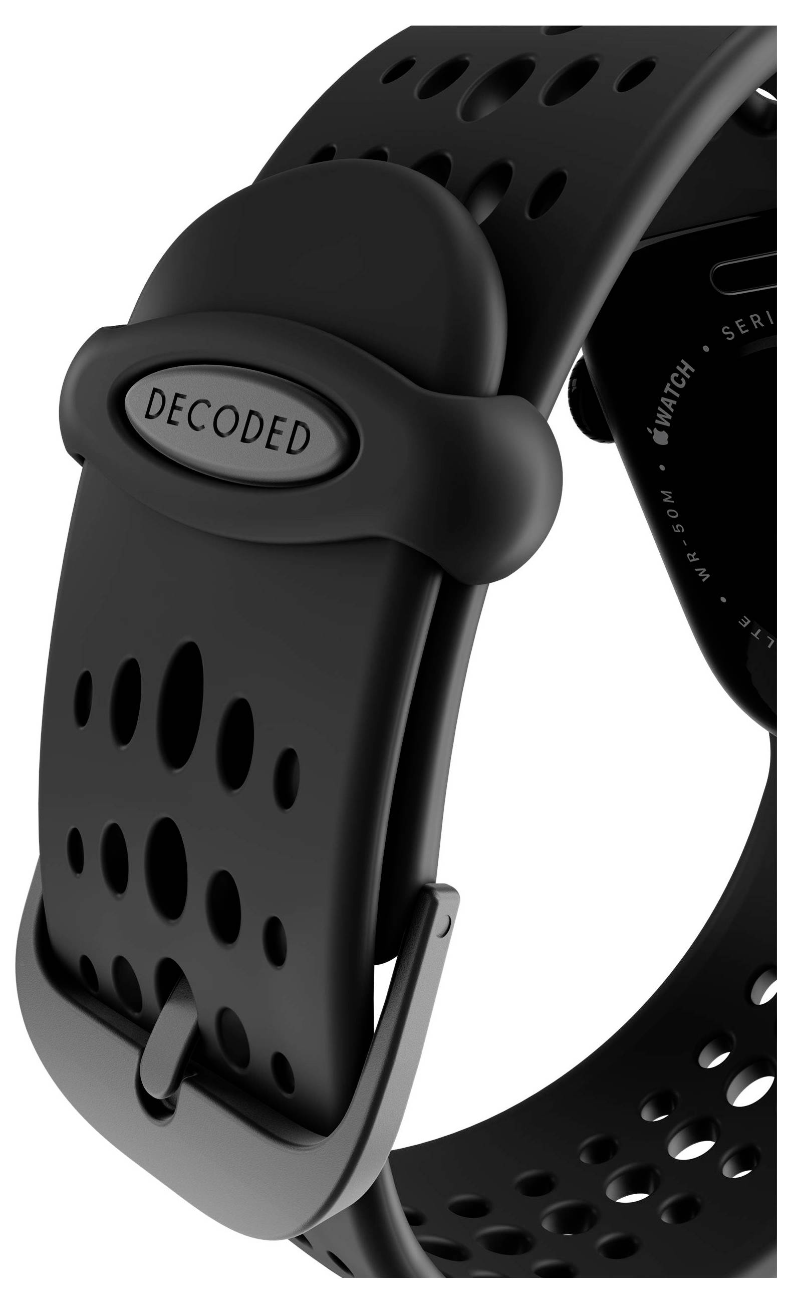 Decoded Silicone Ares O Strap for Apple Armbandschlaufe Schwarz