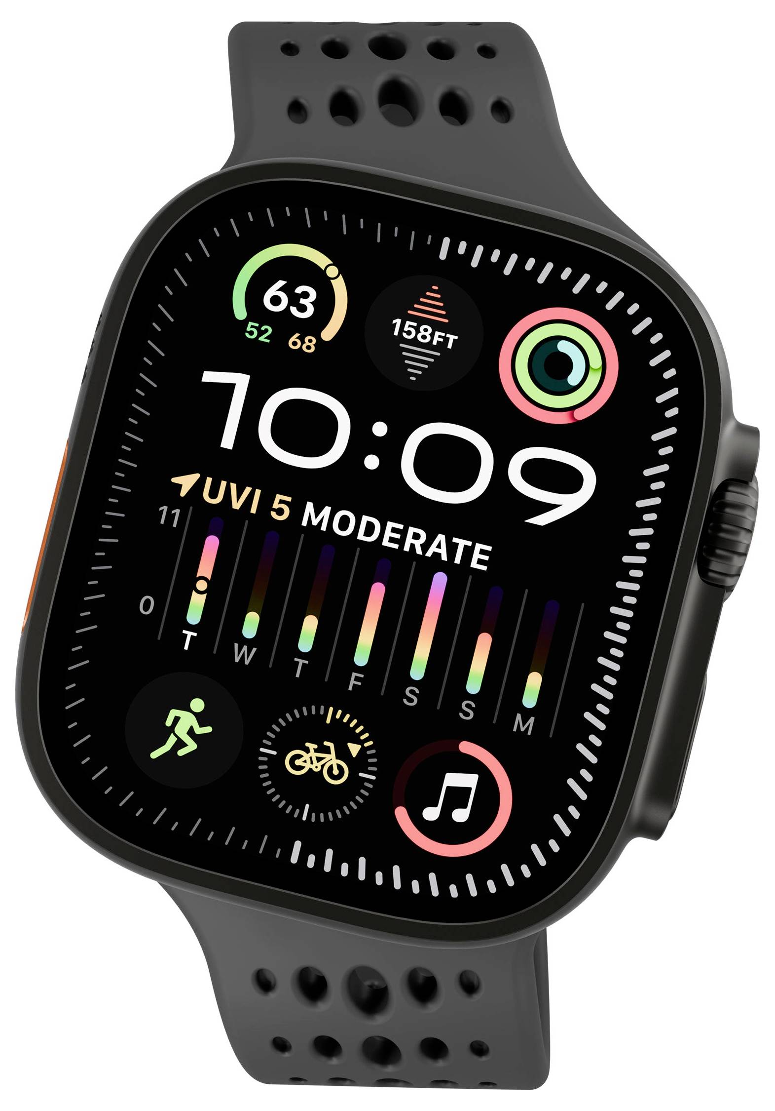 Decoded Silicone Ares O Strap for Apple Armbandschlaufe Schwarz