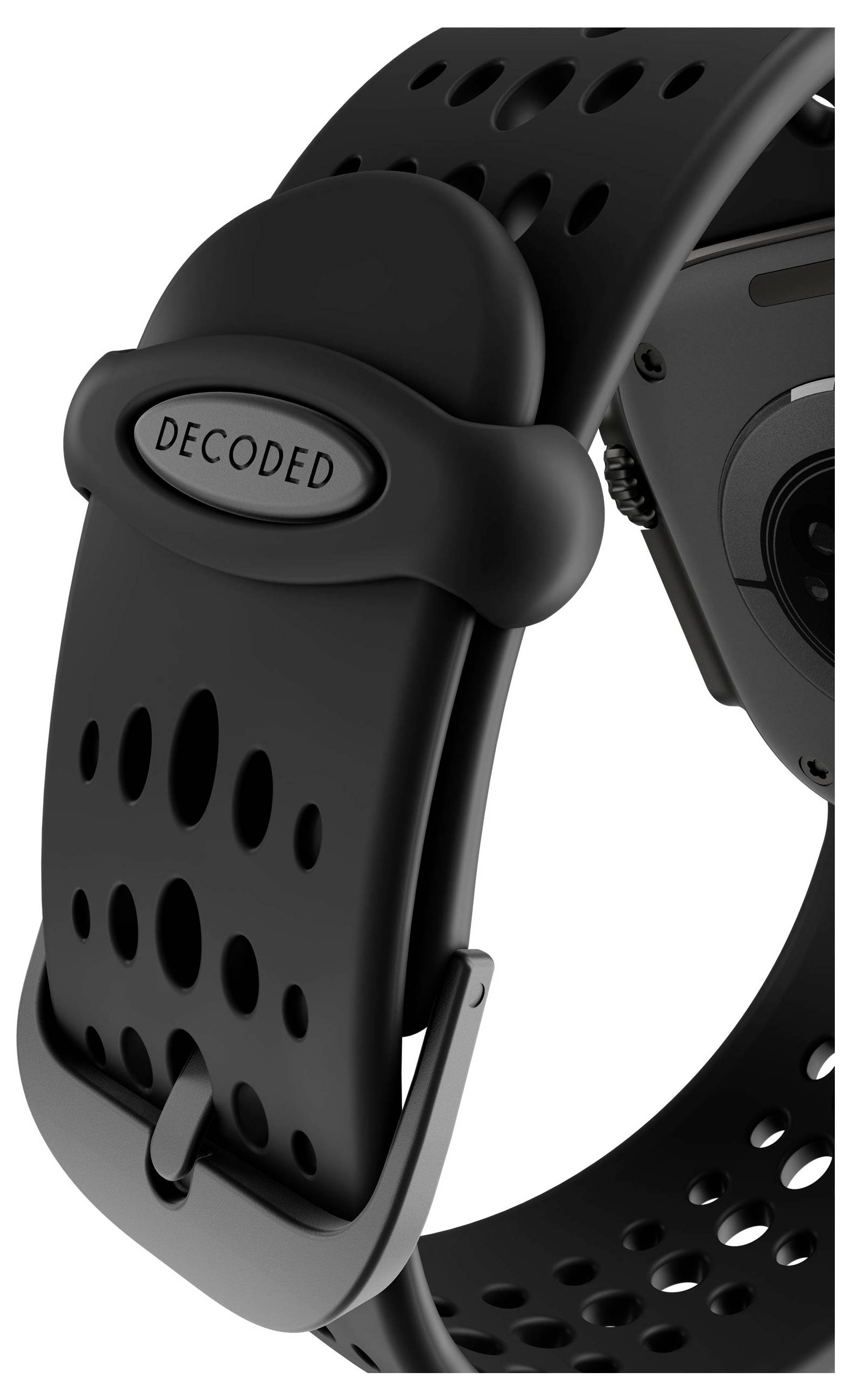 Decoded Silicone Ares O Strap for Apple Armbandschlaufe Schwarz