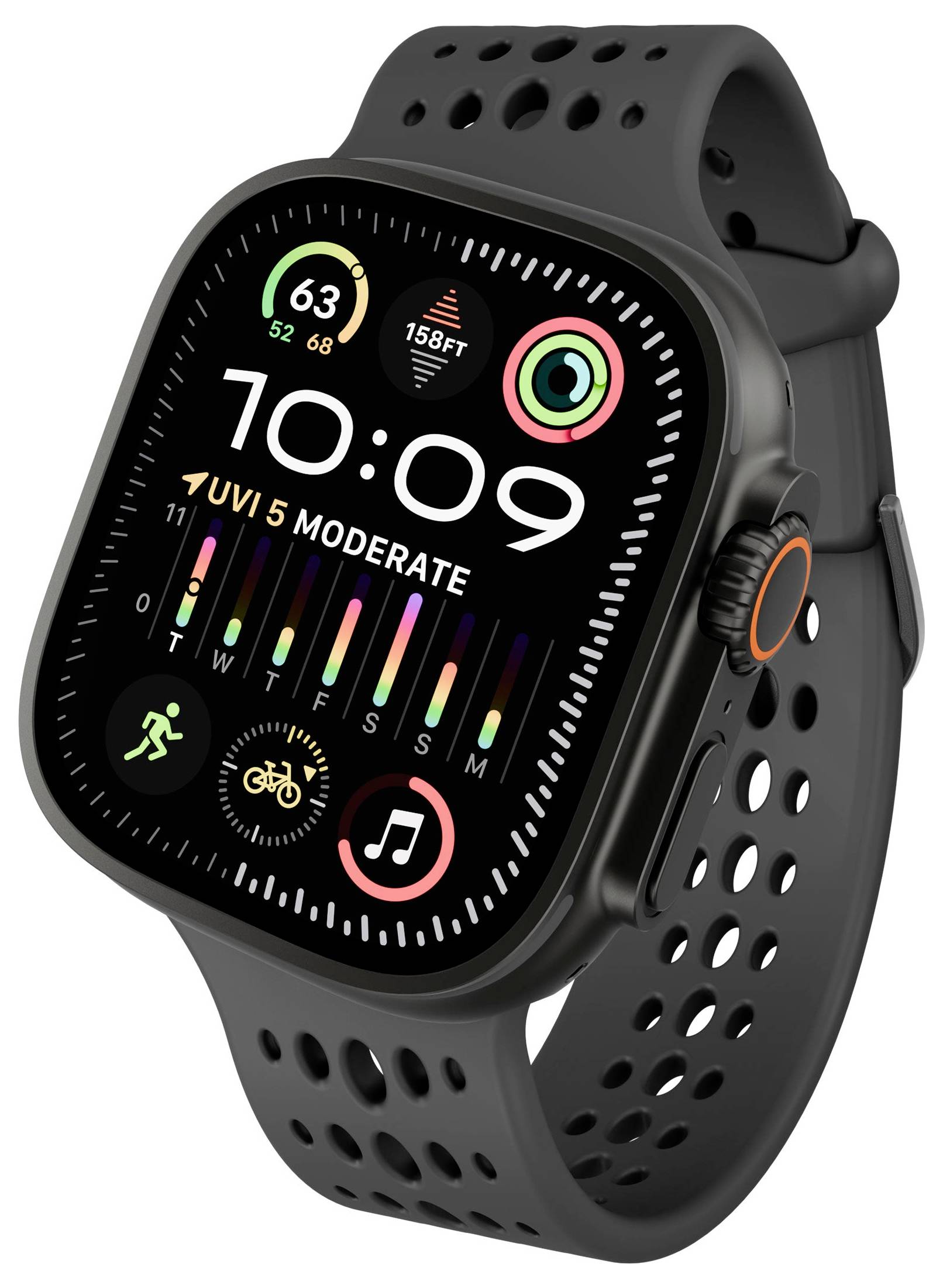 Decoded Silicone Ares O Strap for Apple Armbandschlaufe Schwarz