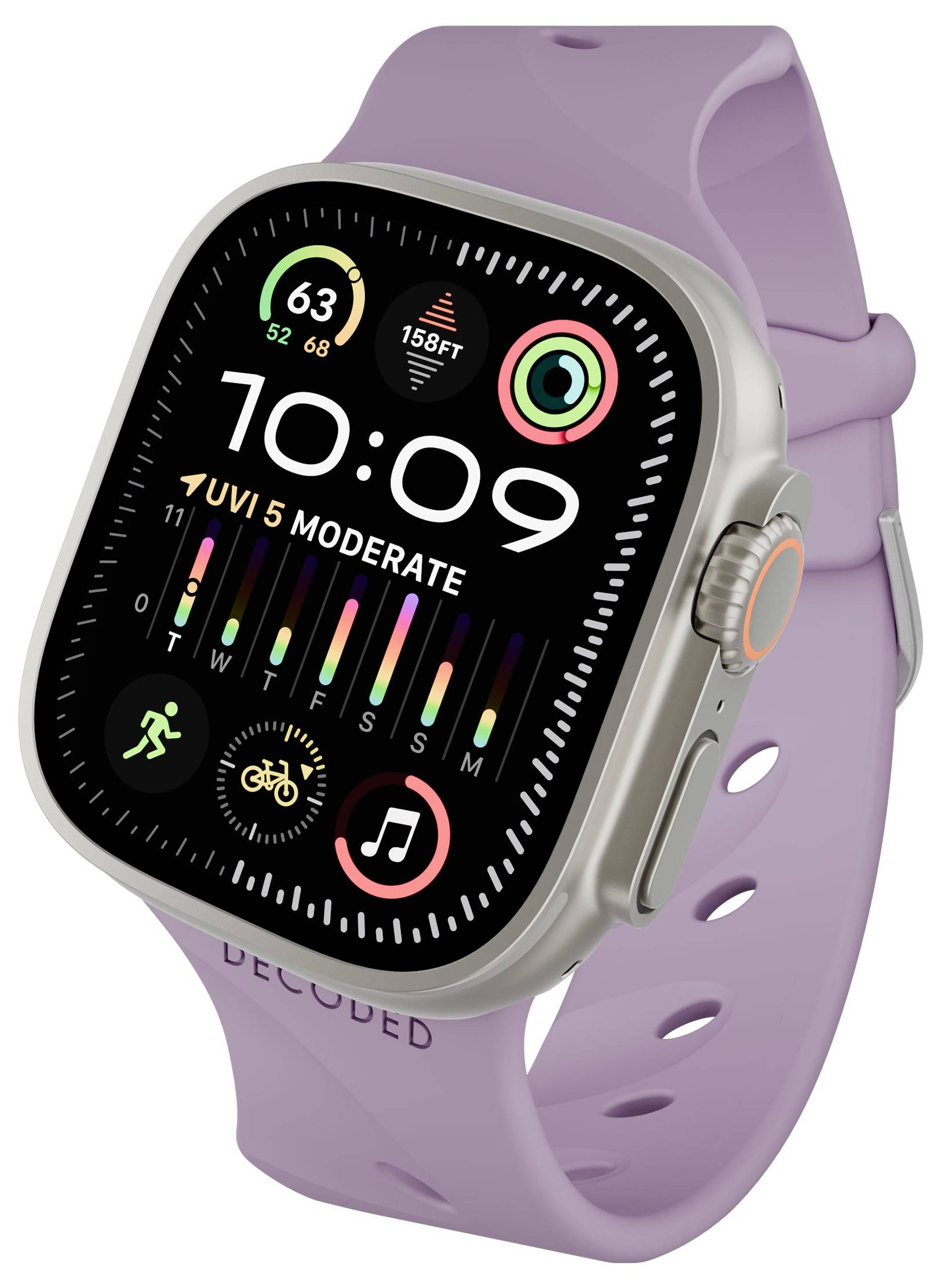 Decoded Silicone Ares Splice Strap 44/46 Armbandschlaufe Violett