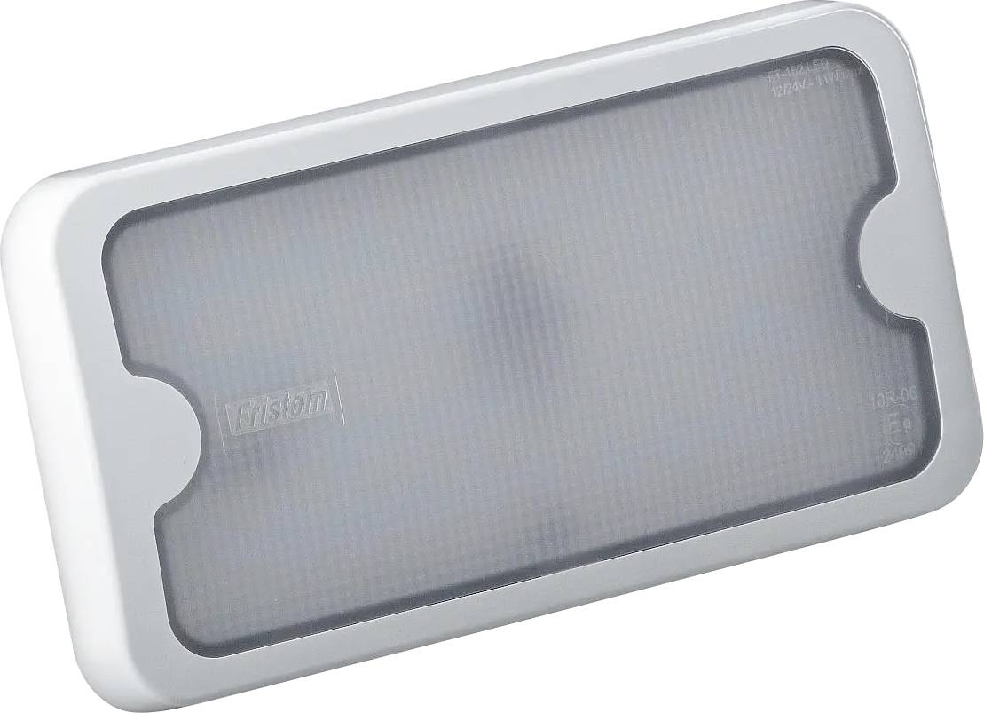 Rechteckiges graues Kunststofftablett oder Deckel mit einem transparenten Einsatzpanel, auf weißem Hintergrund dargestellt.