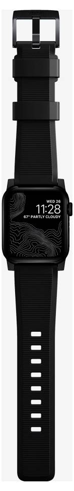 Schwarze intelligente Fitness-Uhr mit rechteckigem Touchscreen, schwarzem Armband und digitalem Display, das 11:28 und Dienstag 15. Januar anzeigt, mit "SpO2" und "SMARTT STYLE" Text.